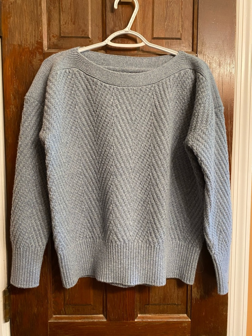 Market & Spruce Heathered Light Blue Knit Pullover
